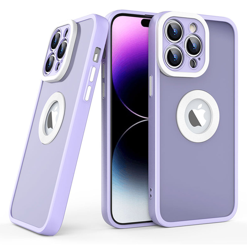 Protective Case for iPhone 14 Pro Skin-Touch Slim Case Soft TPU PC Phone Cover (Round Hollow Show Phone's Logo) Protective Case for iPhone 14 Pro Skin-Touch Slim Case Soft TPU PC Phone Cover (Round Hollow Show Phone's Logo)
